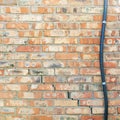 Colorful abandoned grunge cracked brick stucco wall Royalty Free Stock Photo