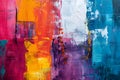 Colorful Abstract Acrylic Painting Royalty Free Stock Photo