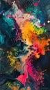 Colorful abstract acrylic painting Royalty Free Stock Photo