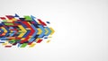 Colorful Abstract Arrow Shapes Forming a Dynamic Forward Motion Royalty Free Stock Photo