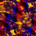 Colorful Abstract Art Background. Computer Generated Floral Fractal Pattern. Digital Design Illustration. Creative Colored Image.