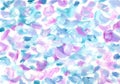 Colorful abstract art of watercolor hand paint on a white background: rich brush strokes of pink, purple, turquoise Royalty Free Stock Photo