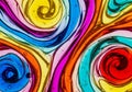 A marbled effect, with each color blending and complementing Royalty Free Stock Photo