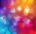 Colorful abstract background. Abstract polygonal background with connecting dots and lines. Connection structure. Vector science b