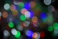 Colorful abstract background with blurred bokeh  Blurred lights background  LED lights  Bokeh background. Royalty Free Stock Photo