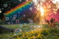 Colorful abstract background with bubbles Royalty Free Stock Photo