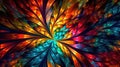 Colorful Abstract Background, Burst of Vibrant Colors and Shapes Royalty Free Stock Photo
