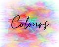 Colorful abstract background with calligraphic text Royalty Free Stock Photo