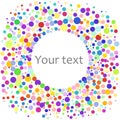 Colorful abstract background of colorful dots, circles. Vector illustration for bright design. Round art round background. Royalty Free Stock Photo