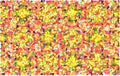 Colorful abstract background of crumpled sticky notes in a pattern