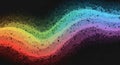 Vibrant Rainbow Wave Abstract Background with Dark Speckles Royalty Free Stock Photo