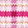 Colorful abstract background, horizontal and vertical zigzag. Stripes of white, light and bright pink, gold colors