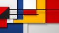 Colorful Abstract Background Inspired By De Stijl Art