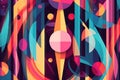 A colorful abstract background with a lot of shapes. image Royalty Free Stock Photo