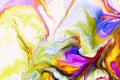 Watercolor and acrylic abstract. Colorful background. Mix, splashes and drawings of colors: red, yellow, blue, green, brown, white Royalty Free Stock Photo