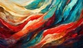 Colorful abstract background with pop of red and blue color. Acrylic paints. Painting pattern Royalty Free Stock Photo