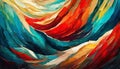 Colorful abstract background with pop of red and blue color. Acrylic paints. Painting pattern Royalty Free Stock Photo