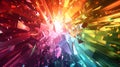 Colorful Abstract Background with Prismatic Shards and Fractured Shapes