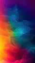 a colorful abstract background with a rainbow colored smoke trail in the center of the image and a black background with a white Royalty Free Stock Photo