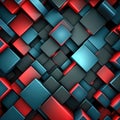 Colorful Abstract Background With Red and Blue Squares. Generative AI. Royalty Free Stock Photo