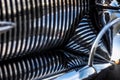 Close up image of a metal car grill Royalty Free Stock Photo