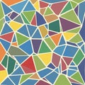 A colorful abstract background with a stained glass mosaic pattern vector design Generative AI Royalty Free Stock Photo
