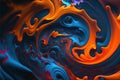 a colorful abstract background with a swirly design in orange and blue colors Royalty Free Stock Photo