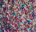 Colorful abstract background texture of sweet sprinkles sugar