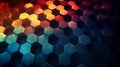 Colorful abstract background with three dimensional hexagon pattern Royalty Free Stock Photo