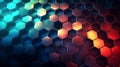Colorful abstract background with three dimensional hexagon pattern Royalty Free Stock Photo