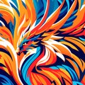 Colorful abstract background with a tiger head. Vector illustration for your design AI Generated Royalty Free Stock Photo