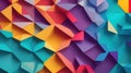 Colorful abstract background of triangular paper shapes