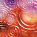 Colorful abstract background with water drops. Hot warm colors Royalty Free Stock Photo