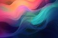 a colorful abstract background with wavy lines and curves in pastel shades of pink, blue, yellow, and green on a black background Royalty Free Stock Photo