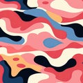 Colorful abstract background with whimsical topography and melting shapes (tiled)