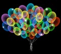 Colorful abstract balloons