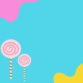 Colorful Abstract Banner With Lollipops Decoration