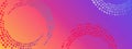 Colorful abstract banner template with dots. Business minimal background with light halftone circle frame - vector