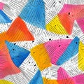 Colorful Abstract Blob Pattern With Geometric Shapes And Vibrant Colors Royalty Free Stock Photo