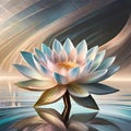 Colorful abstract blue and pink lotus flower graphic Royalty Free Stock Photo