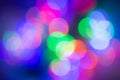 Colorful abstract blurred circular bokeh light of night city street for background. graphic design and website template design