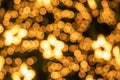 Colorful abstract bokeh blur defocus  background.Bokeh background for festival season.Gold bokeh blur defocus in black. Royalty Free Stock Photo