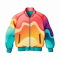 Colorful Abstract Bomber Jacket Design Graphic