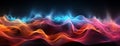 Colorful abstract bright colorful neon color tones rippled waves background banner Royalty Free Stock Photo