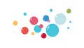 Colorful Abstract Bubbles - Playful Decorative Vector Element, vector design Generative AI Royalty Free Stock Photo