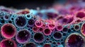 Colorful abstract bubbles resembling microscopic cells Royalty Free Stock Photo