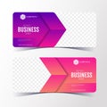 Colorful Abstract business banner template, horizontal banner cards set Royalty Free Stock Photo