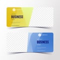 Colorful Abstract business banner template, horizontal banner cards set Royalty Free Stock Photo