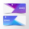 Colorful Abstract business banner template, horizontal banner cards set Royalty Free Stock Photo