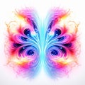 Colorful Abstract Butterfly: Baroque Energy And Fluid Formation